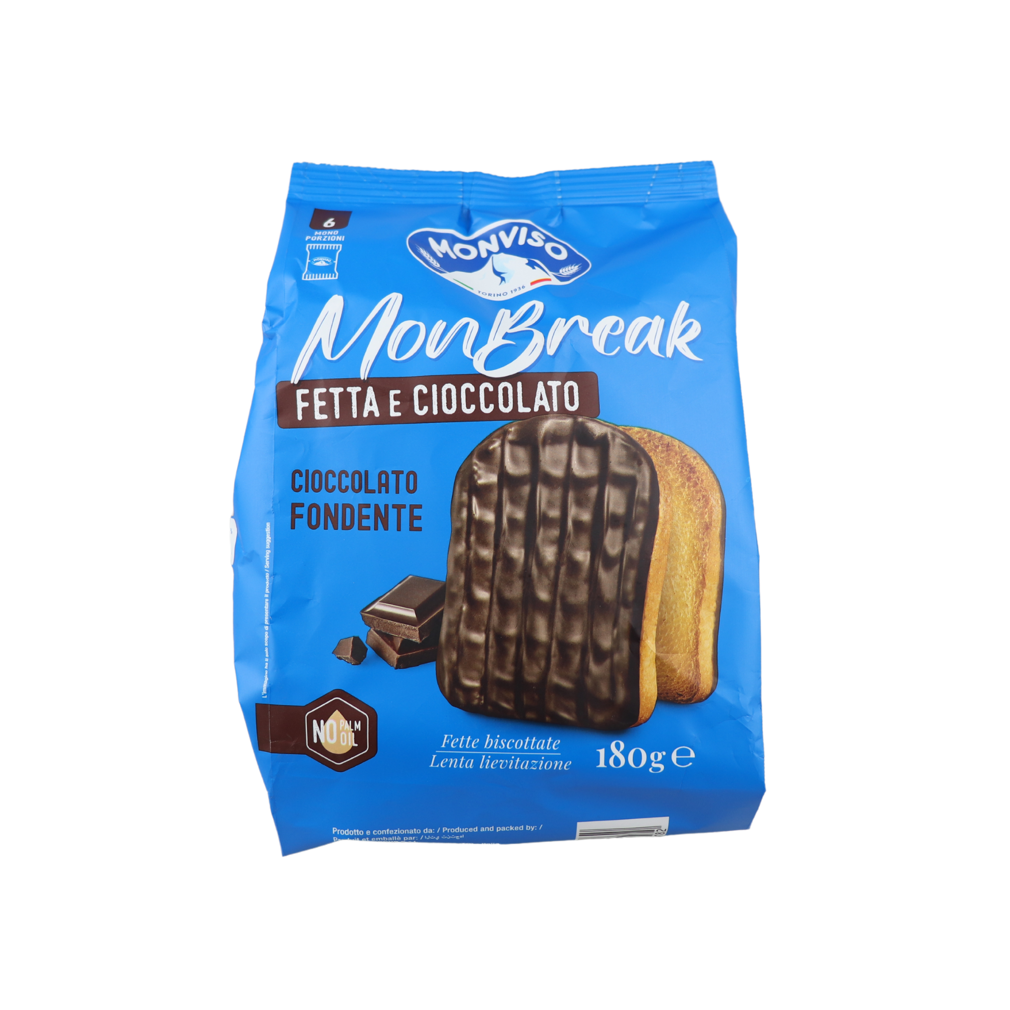 Monviso MonBreak Ciocolato Fondente Fetta E Cioccolato Dark Chocolate 180g Monviso MonBreak Ciocolato Fondente Fetta E Cioccolato Dark Chocolate 180g
